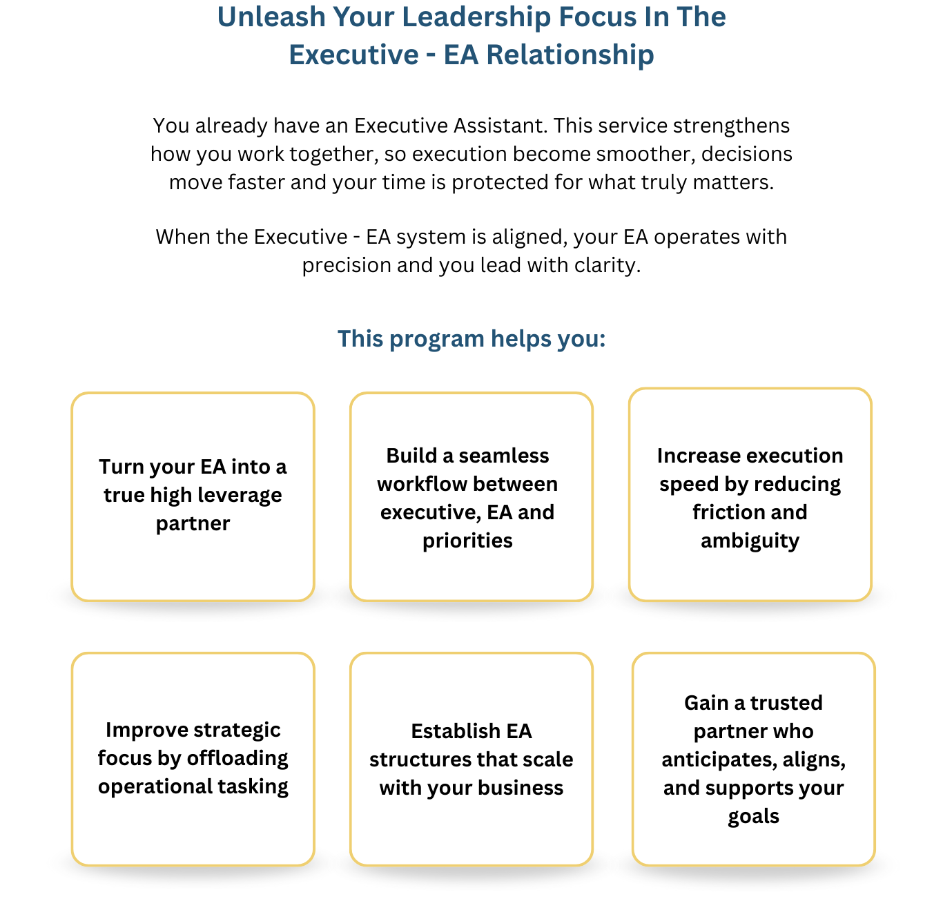Unleash your Leadership focus from friction in the Executive - EA relationship